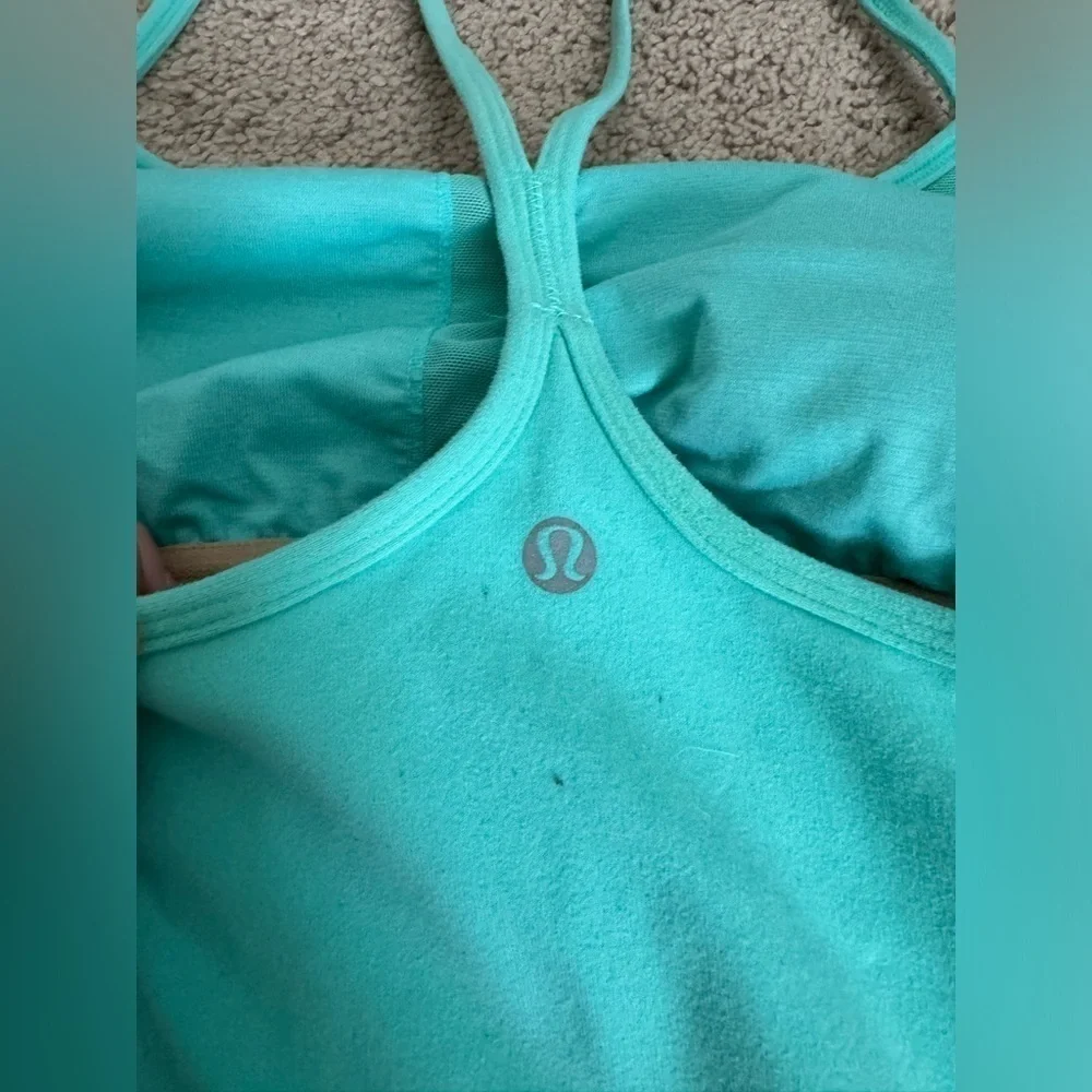 Lululemon- Teal Power Y Activewear Workout Tank Top